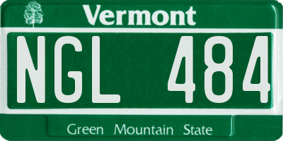 VT license plate NGL484