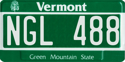 VT license plate NGL488