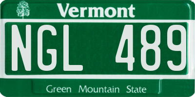 VT license plate NGL489