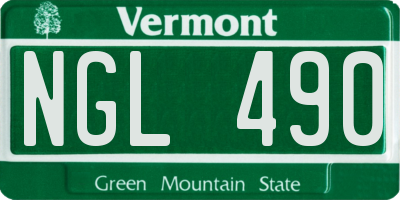 VT license plate NGL490