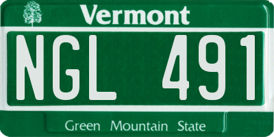 VT license plate NGL491