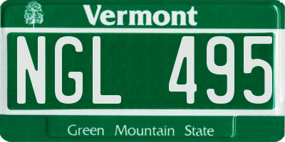 VT license plate NGL495