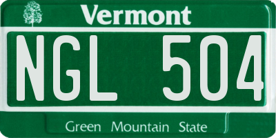 VT license plate NGL504