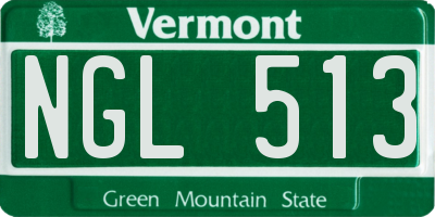VT license plate NGL513
