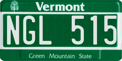 VT license plate NGL515