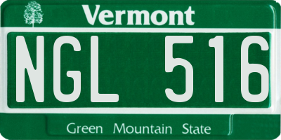 VT license plate NGL516
