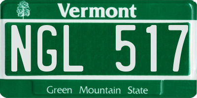 VT license plate NGL517