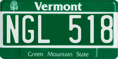 VT license plate NGL518