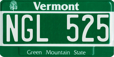 VT license plate NGL525
