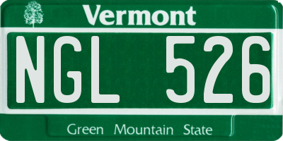VT license plate NGL526