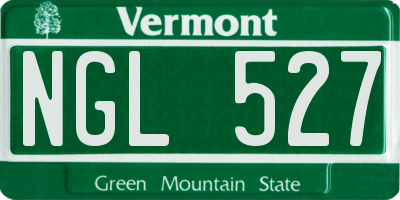 VT license plate NGL527