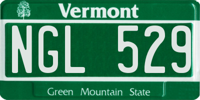VT license plate NGL529