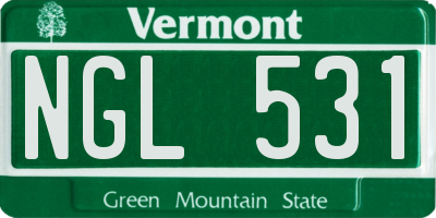 VT license plate NGL531