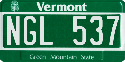 VT license plate NGL537