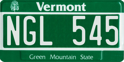 VT license plate NGL545