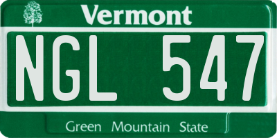VT license plate NGL547