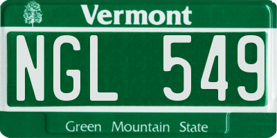 VT license plate NGL549