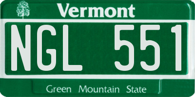 VT license plate NGL551