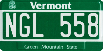 VT license plate NGL558