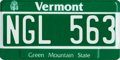 VT license plate NGL563