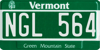 VT license plate NGL564