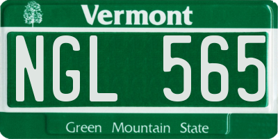 VT license plate NGL565