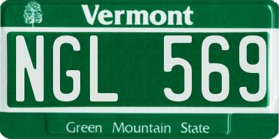 VT license plate NGL569