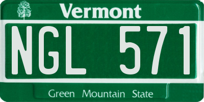VT license plate NGL571