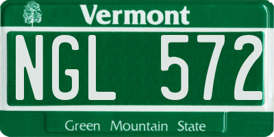 VT license plate NGL572