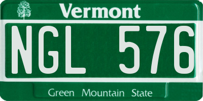 VT license plate NGL576