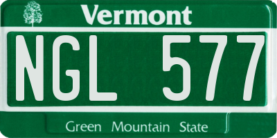 VT license plate NGL577