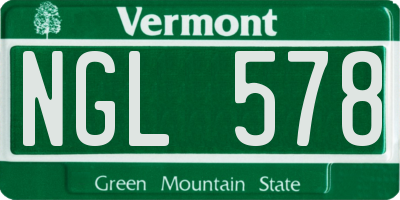 VT license plate NGL578