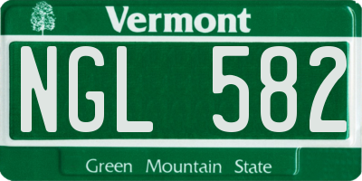 VT license plate NGL582
