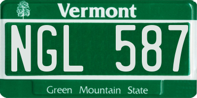 VT license plate NGL587