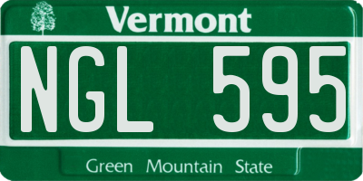 VT license plate NGL595