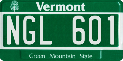 VT license plate NGL601