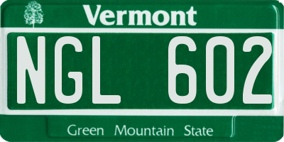 VT license plate NGL602