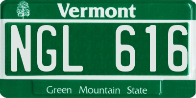 VT license plate NGL616