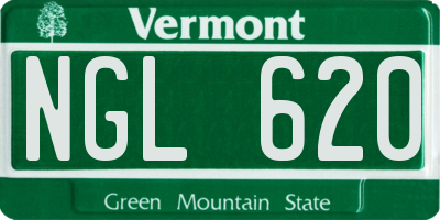 VT license plate NGL620