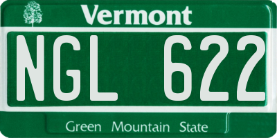 VT license plate NGL622