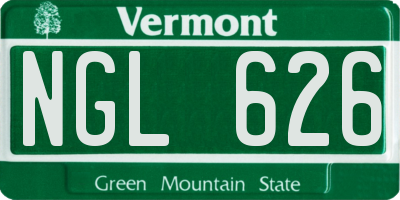 VT license plate NGL626
