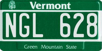 VT license plate NGL628