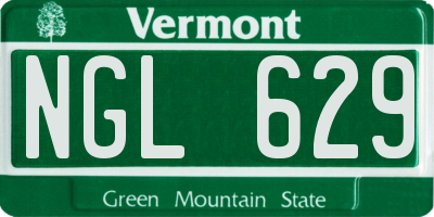 VT license plate NGL629