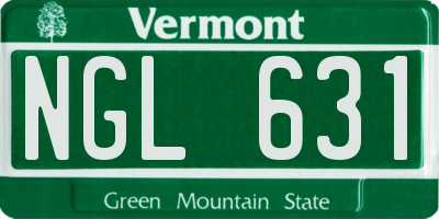 VT license plate NGL631