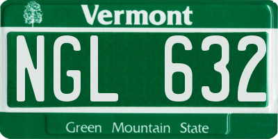 VT license plate NGL632