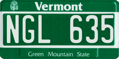 VT license plate NGL635