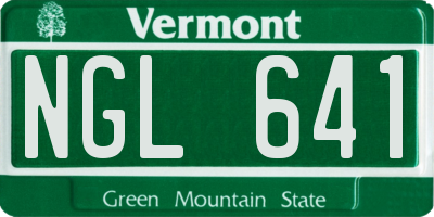 VT license plate NGL641