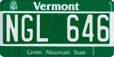 VT license plate NGL646