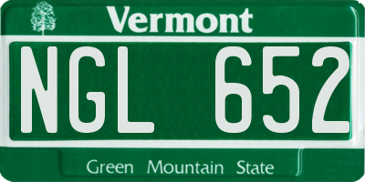 VT license plate NGL652