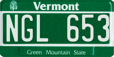 VT license plate NGL653